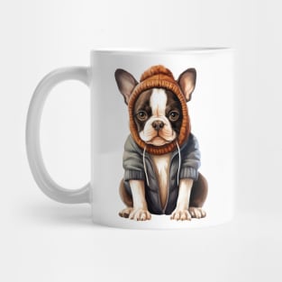 Winter Boston Terrier Dog Mug